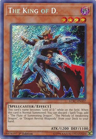 Yu-Gi-Oh! Einzelkarten The King of D LCKC-EN107 Secret Rare Yu-Gi-Oh