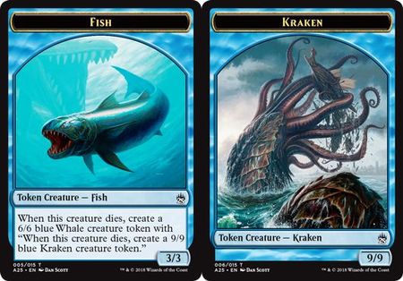 Fish Token 005 / Kraken Token 006 - Masters 25 - Magic | TrollAndToad