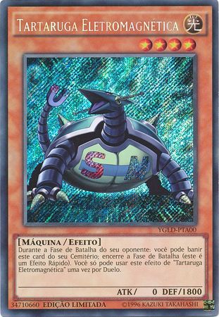 Tartaruga Eletromagnetica YGLD PTA00 Secret Rare Limited Edition Portuguese Yugioh Cards Tartaruga Eletromagnetica YGLD PTA00 Secret Rare Limited Edition Portuguese Yugioh Cards
