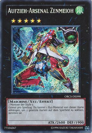 Aufzieh Arsenal Zenmeioh ORCS DE098 Secret Rare Unlimited German Yugioh Cards Aufzieh Arsenal Zenmeioh ORCS DE098 Secret Rare Unlimited German Yugioh Cards