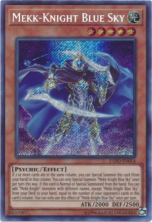 Mekk Knight Blue Sky EXFO EN014 Secret Rare Unlimited Mekk Knight Blue Sky EXFO EN014 Secret Rare Unlimited