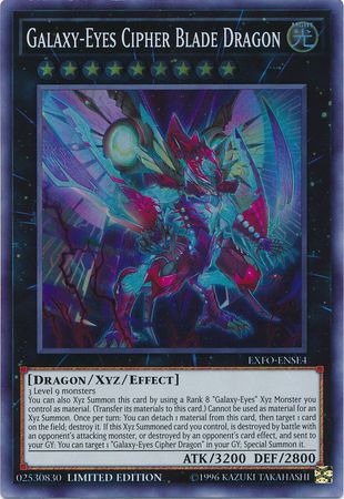Galaxy-eyes Cipher Blade Dragon Mint Condition EXFO-ENSE4 Super Rare