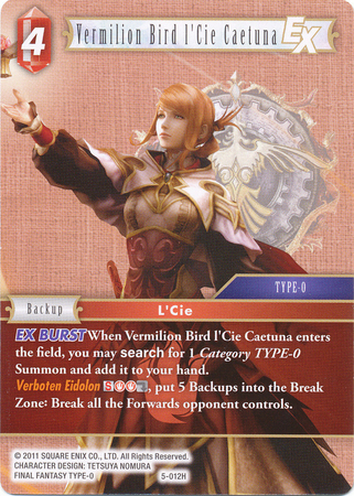 Vermilion Bird l Cie Caetuna EX 5 012H Hero Opus V Collection Singles Vermilion Bird l Cie Caetuna EX 5 012H Hero Opus V Collection Singles