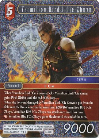 Vermilion Bird l Cie Zhuyu 5 011H Hero Foil Opus V Collection Foil Singles Vermilion Bird l Cie Zhuyu 5 011H Hero Foil Opus V Collection Foil Singles
