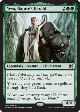 Yeva Nature s Herald Duel Decks Elves vs Inventors Singles Yeva Nature s Herald Duel Decks Elves vs Inventors Singles