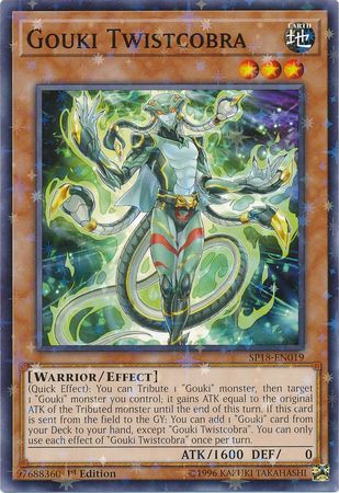 Gouki Twistcobra SP18 EN019 Starfoil Rare 1st Edition 