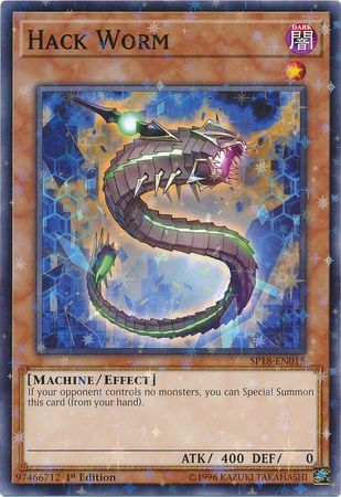 Hack Worm SP18 EN015 Starfoil Rare 1st Edition 