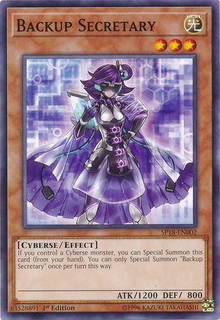 Backup Secretary SP18 EN002 Common 1st Edition Star Pack VRAINS 1st Edition Singles Backup Secretary SP18 EN002 Common 1st Edition Star Pack VRAINS 1st Edition Singles