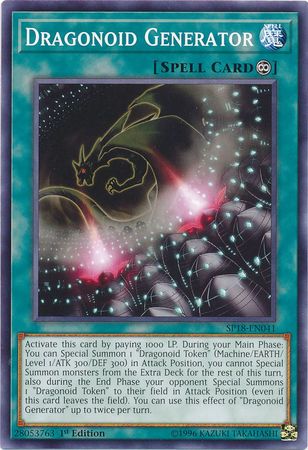 Dragonoid Generator SP18 EN041 Common 1st Edition Dragonoid Generator SP18 EN041 Common 1st Edition