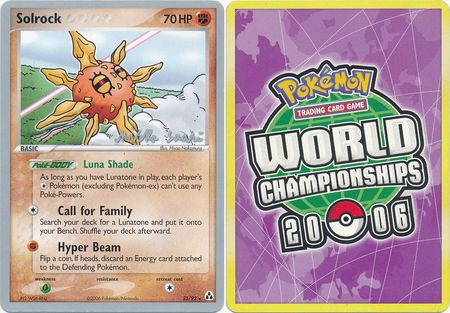 Solrock 25 92 2006 World Championship Card World Championship 2006 Singles Solrock 25 92 2006 World Championship Card World Championship 2006 Singles