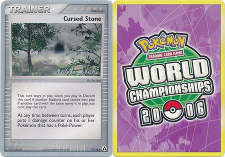 Cursed Stone 72 92 2006 World Championship Card Cursed Stone 72 92 2006 World Championship Card