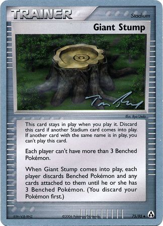 Giant Stump 75 92 2007 World Championship Card World Championship 2007 Singles Giant Stump 75 92 2007 World Championship Card World Championship 2007 Singles