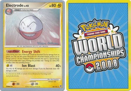 Electrode 26 132 2008 World Championship Card Electrode 26 132 2008 World Championship Card