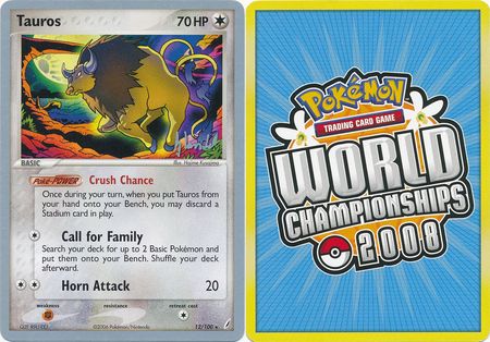 Tauros 12 100 2008 World Championship Card Tauros 12 100 2008 World Championship Card
