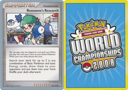Roseanne s Research 125 132 2008 World Championship Card Roseanne s Research 125 132 2008 World Championship Card