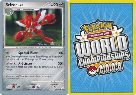 Scizor 29 100 2008 World Championship Card World Championship 2008 Singles Scizor 29 100 2008 World Championship Card World Championship 2008 Singles