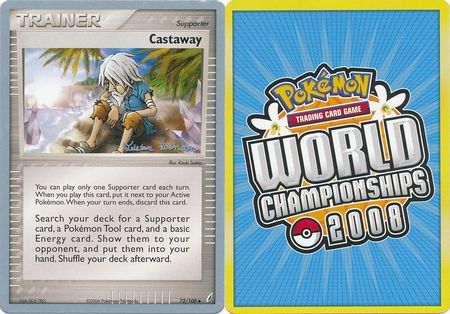 Castaway 72 100 2008 World Championship Card Castaway 72 100 2008 World Championship Card
