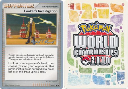 Looker s Investigation 109 127 2010 World Championship Card World Championship 2010 Singles Looker s Investigation 109 127 2010 World Championship Card World Championship 2010 Singles