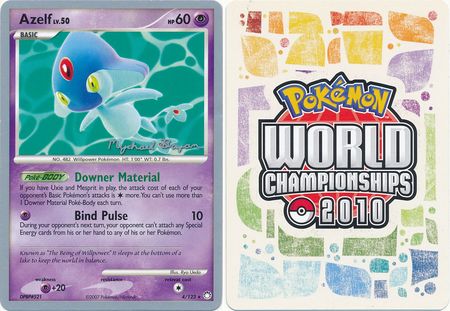 Azelf 4 123 2010 World Championship Card World Championship 2010 Singles Azelf 4 123 2010 World Championship Card World Championship 2010 Singles