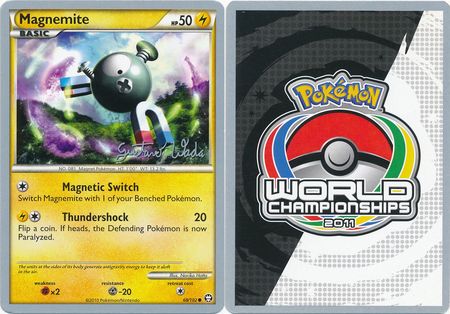 Magnemite 68 102 2011 World Championship Card Magnemite 68 102 2011 World Championship Card