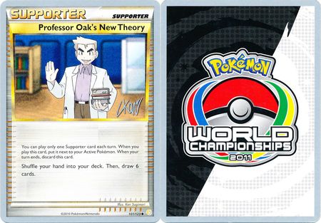 Professor Oak s New Theory 101 123 or 83 95 2011 World Championship Card Professor Oak s New Theory 101 123 or 83 95 2011 World Championship Card