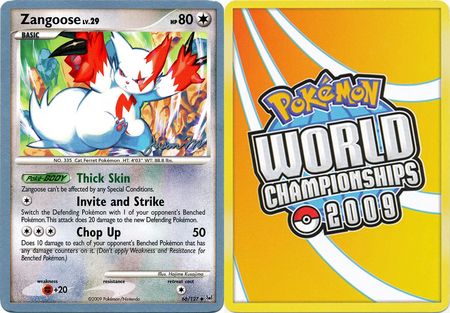 Zangoose 66 127 2009 World Championship Card Zangoose 66 127 2009 World Championship Card
