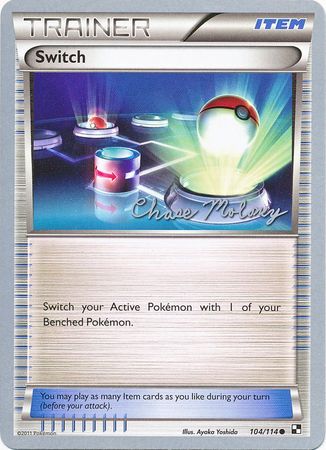 Switch 104 114 2012 World Championship Card Switch 104 114 2012 World Championship Card