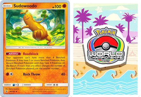 Sudowoodo 66 145 2017 World Championship Card World Championship 2017 Singles Sudowoodo 66 145 2017 World Championship Card World Championship 2017 Singles
