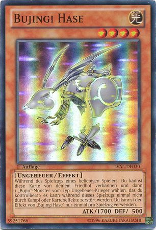 Bujingi Hase LVAL DE030 Super Rare 1st Edition German Yugioh Cards Bujingi Hase LVAL DE030 Super Rare 1st Edition German Yugioh Cards