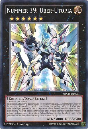 Nummer 39 Uber Utopia NECH DE095 Super Rare 1st Edition German Yugioh Cards Nummer 39 Uber Utopia NECH DE095 Super Rare 1st Edition German Yugioh Cards