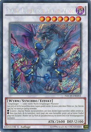 Yazi Ubel des Yang Zing NECH DE051 Secret Rare 1st Edition German Yugioh Cards Yazi Ubel des Yang Zing NECH DE051 Secret Rare 1st Edition German Yugioh Cards