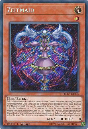 Zeitmaid BLLR DE035 Secret Rare 1st Edition German Yugioh Cards Zeitmaid BLLR DE035 Secret Rare 1st Edition German Yugioh Cards