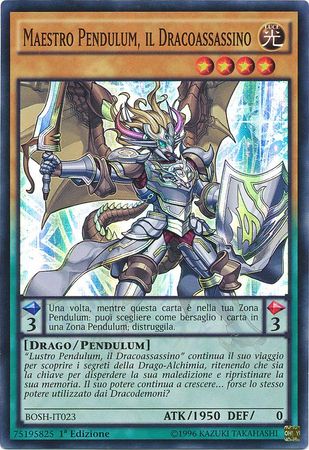 Maestro Pendulum il Dracoassassino BOSH IT023 Super Rare 1st Edition Maestro Pendulum il Dracoassassino BOSH IT023 Super Rare 1st Edition
