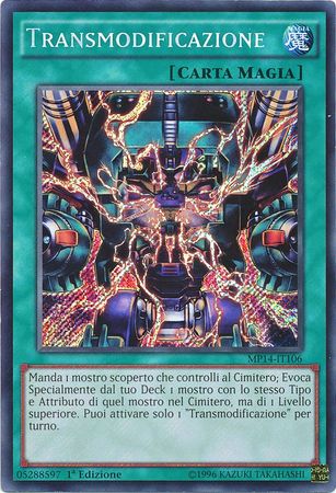 Transmodificazione MP14 IT106 Secret Rare 1st Edition Italian Yugioh Cards Transmodificazione MP14 IT106 Secret Rare 1st Edition Italian Yugioh Cards