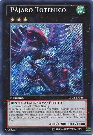 Pajaro Totemico LTGY SP086 Secret Rare 1st Edition Spanish Yugioh Cards Pajaro Totemico LTGY SP086 Secret Rare 1st Edition Spanish Yugioh Cards