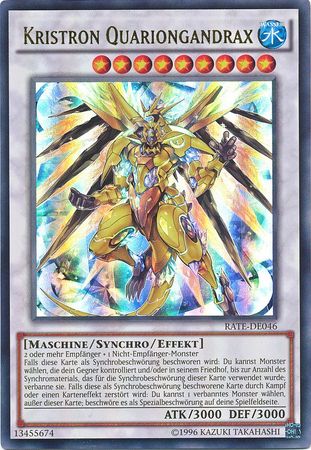 Kristron Quariongandrax RATE DE046 Ultra Rare Unlimited German Yugioh Cards Kristron Quariongandrax RATE DE046 Ultra Rare Unlimited German Yugioh Cards