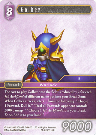 Golbez PR 024 2 109H Non Foil Promo Golbez PR 024 2 109H Non Foil Promo