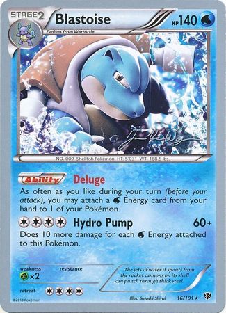 Blastoise 16 101 2015 World Championship Card Blastoise 16 101 2015 World Championship Card
