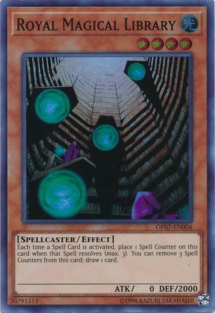 Royal Magical Library OP07 EN004 Super Rare OTS Tournament Pack 7 OP07 Royal Magical Library OP07 EN004 Super Rare OTS Tournament Pack 7 OP07