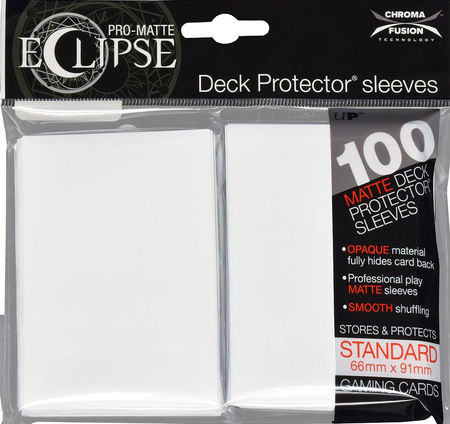 Ultra Pro PRO Matte Eclipse Arctic White 100ct Standard Sized Sleeves UP85600 Sleeves Ultra Pro PRO Matte Eclipse Arctic White 100ct Standard Sized Sleeves UP85600 Sleeves