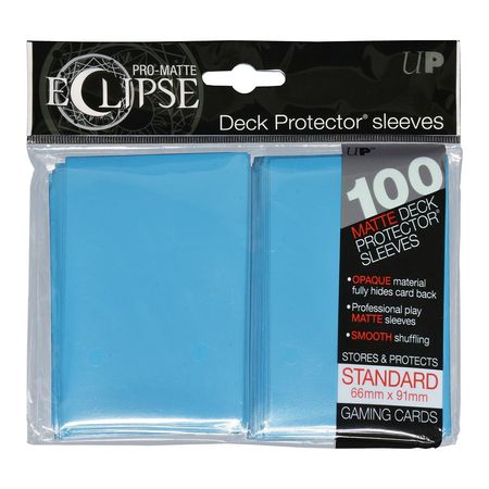 Ultra Pro PRO Matte Eclipse Sky Blue 100ct Standard Sized Sleeves UP85603 Sleeves Ultra Pro PRO Matte Eclipse Sky Blue 100ct Standard Sized Sleeves UP85603 Sleeves