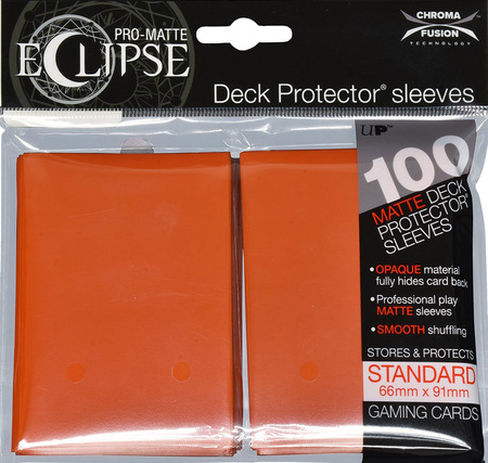 Ultra Pro PRO Matte Eclipse Pumpkin Orange 100ct Standard Sized Sleeves UP85607 Sleeves Ultra Pro PRO Matte Eclipse Pumpkin Orange 100ct Standard Sized Sleeves UP85607 Sleeves