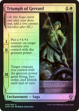Triumph of Gerrard 038 269 Foil Dominaria Foil Singles Triumph of Gerrard 038 269 Foil Dominaria Foil Singles