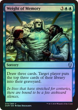 Weight of Memory 074 269 Foil Dominaria Foil Singles Weight of Memory 074 269 Foil Dominaria Foil Singles