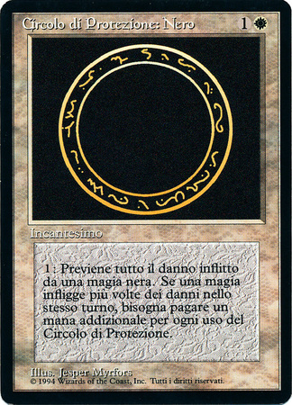 Circolo di Protezione Nero Circle of Protection Black Circolo di Protezione Nero Circle of Protection Black