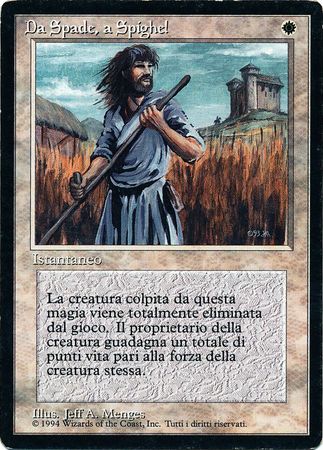 Da Spade a Spighe Swords to Plowshares Revised Black Border Italian Singles Da Spade a Spighe Swords to Plowshares Revised Black Border Italian Singles