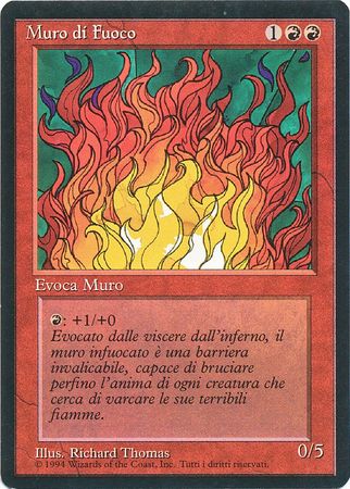 Muro di Fuoco Wall of Fire Revised Black Border Italian Singles Muro di Fuoco Wall of Fire Revised Black Border Italian Singles