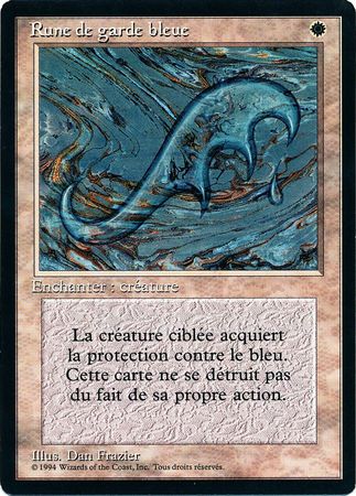 Rune de garde bleue Blue Ward Revised Black Border French Singles Rune de garde bleue Blue Ward Revised Black Border French Singles
