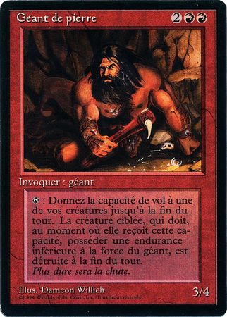 Geant de pierre Stone Giant Revised Black Border French Singles Geant de pierre Stone Giant Revised Black Border French Singles