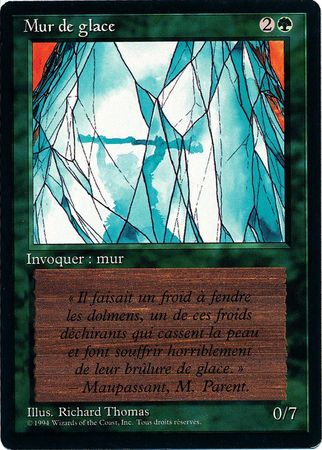 Mur de glace Wall of Ice Revised Black Border French Singles Mur de glace Wall of Ice Revised Black Border French Singles